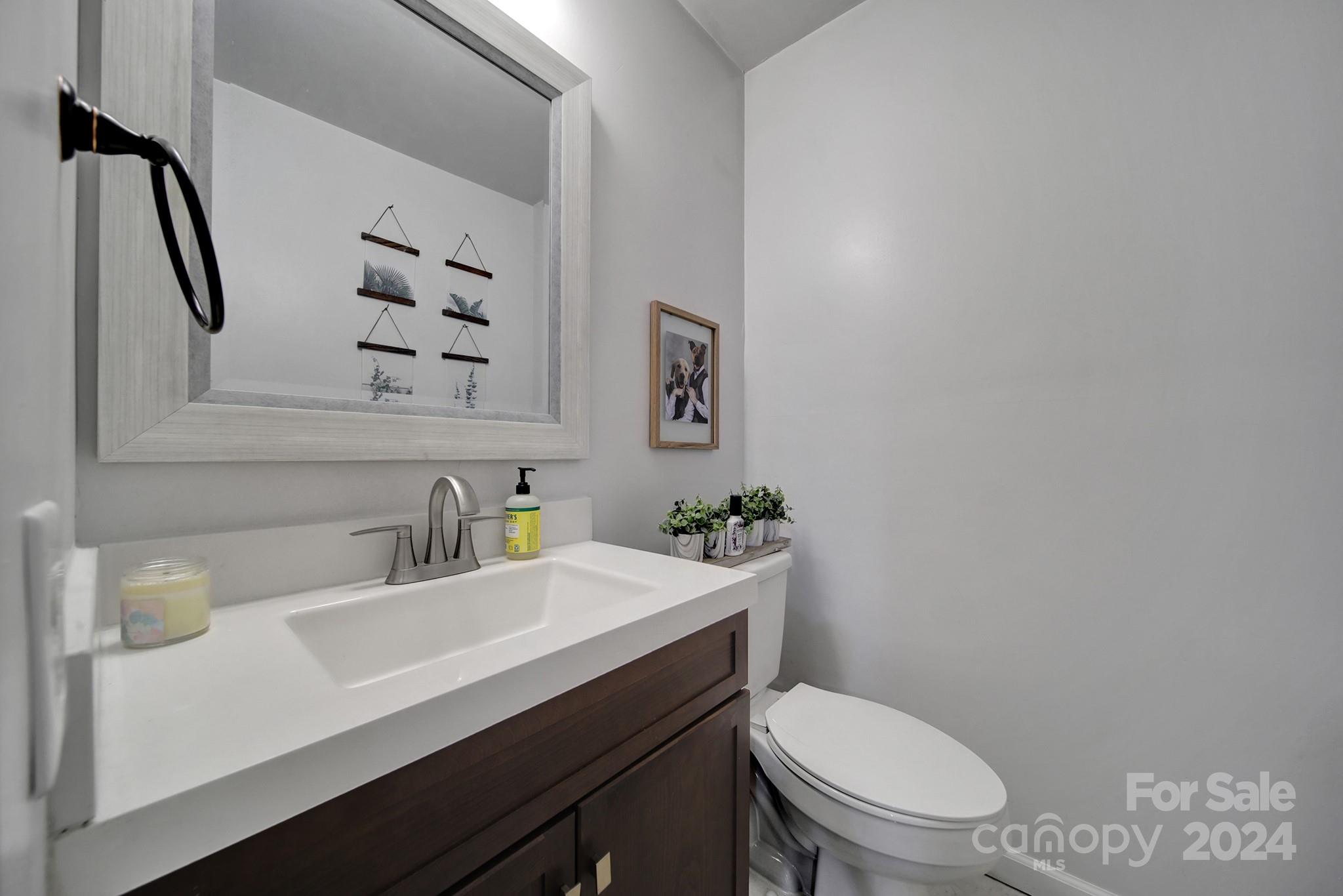 6027 Windjammer Drive Tega Cay, SC 29708 - Photo 9 of 27 a bathroom with a sink toilet and mirror