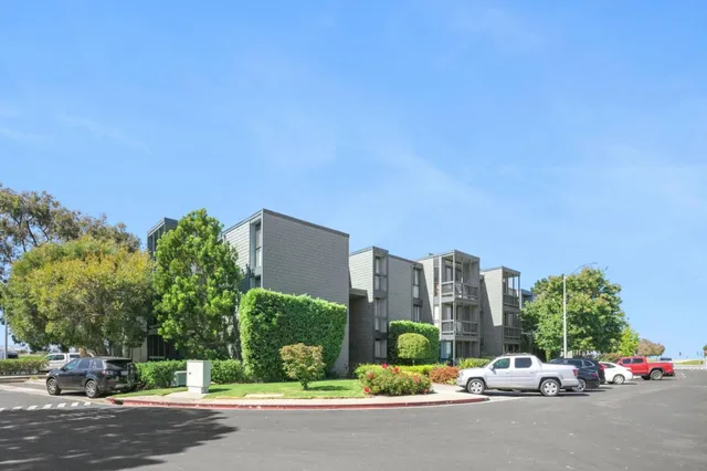 a living room with furniture a fireplace and a floor to ceiling window