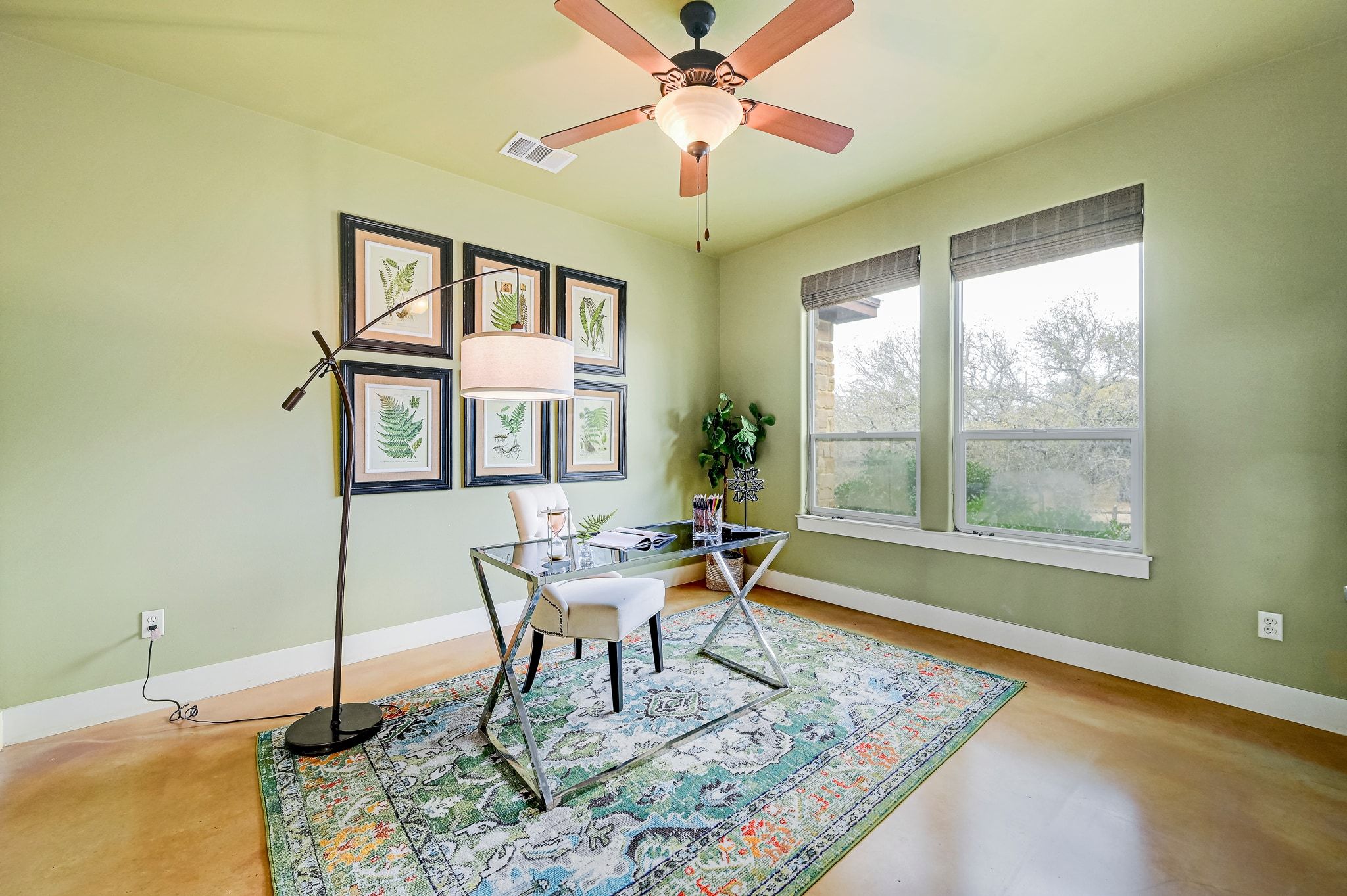 2551 Wolf Creek Ranch Road Burnet, TX 78611 - Photo 10 of 40 Office area with baseboards and ceiling fan
