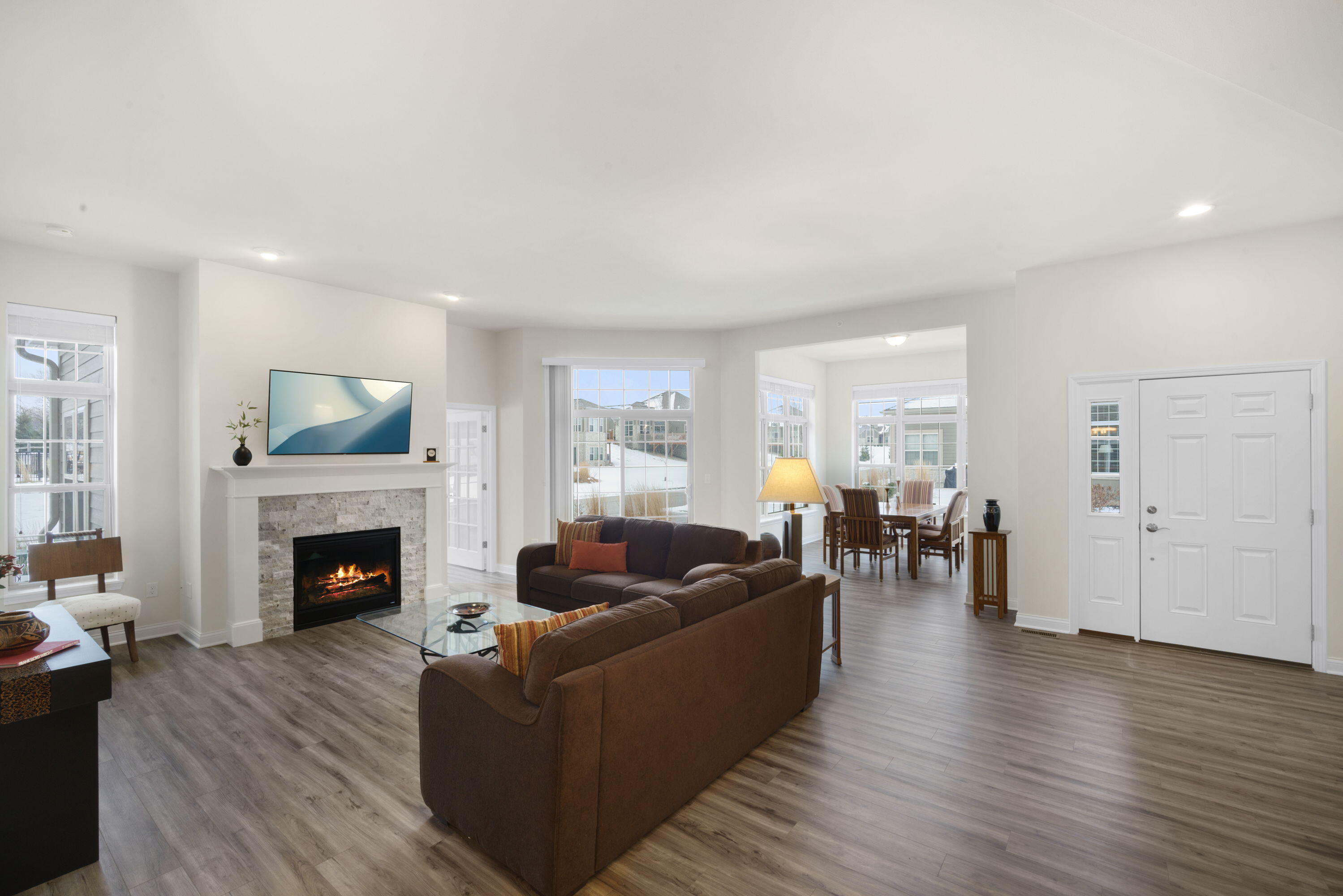 4417 Creekside Pass Brookfield, WI 53005 - Photo 8 of 25 Entrance, Dining Room, Doors to patio, Den