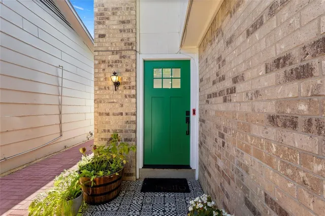 a view of a front door of a house