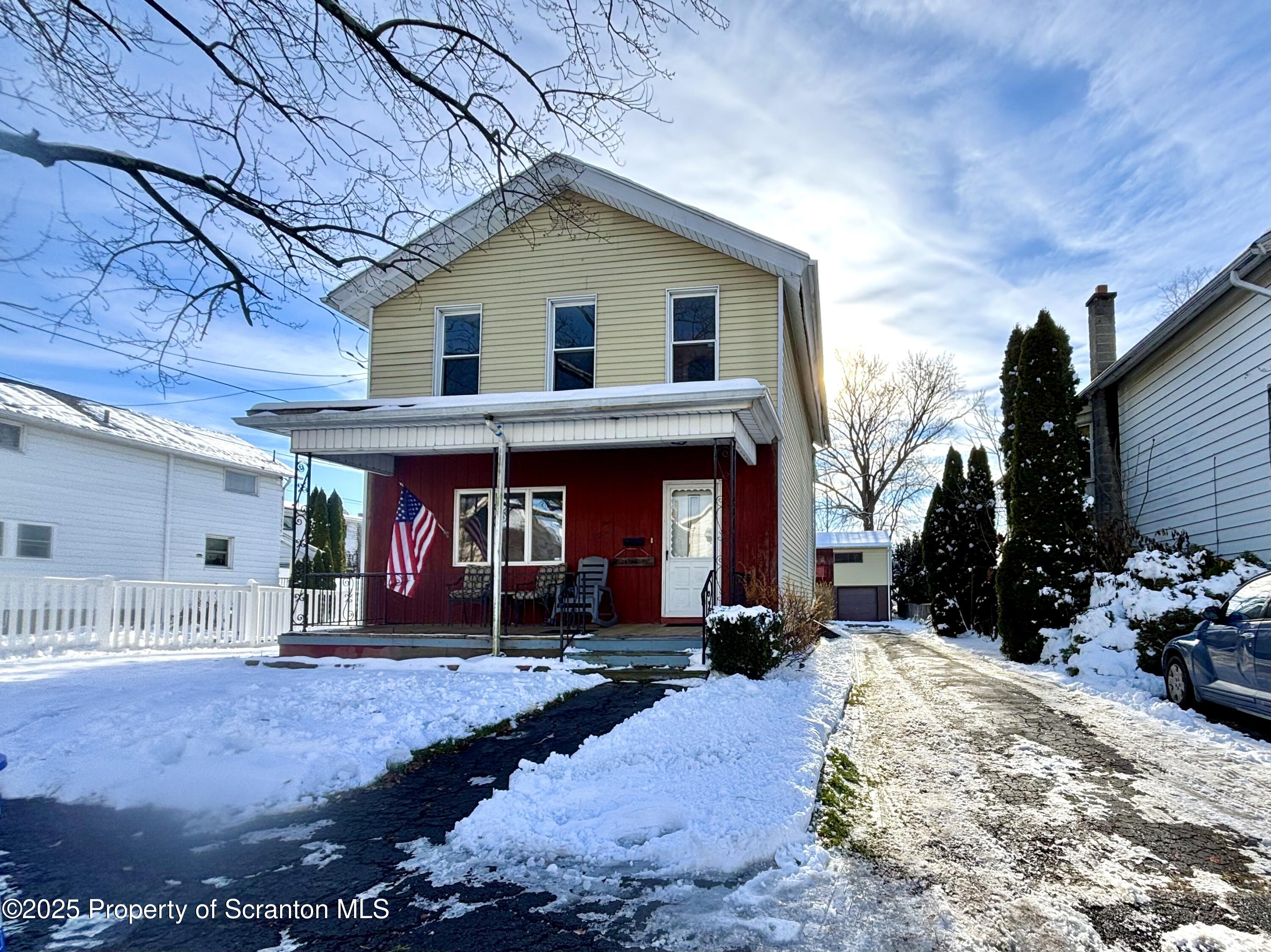 a front view of a house