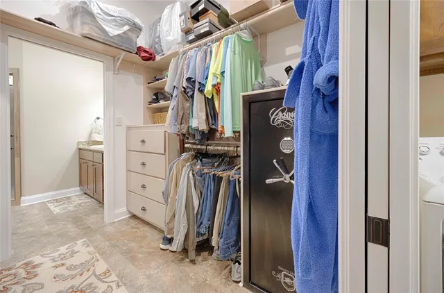 a view of the patio with seating space