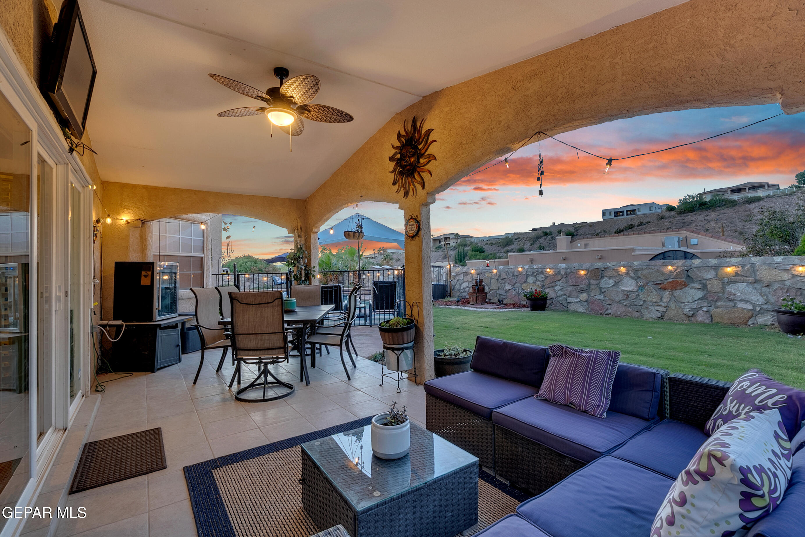 6531 Brook Ridge Circle El Paso, TX 79912 - Photo 58 of 73 a view of a patio with couches table and chairs