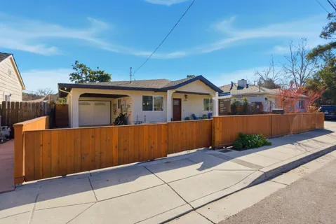 a front view of a house with patio