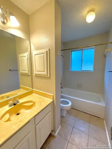 a bathroom with a sink a bathtub and a toilet