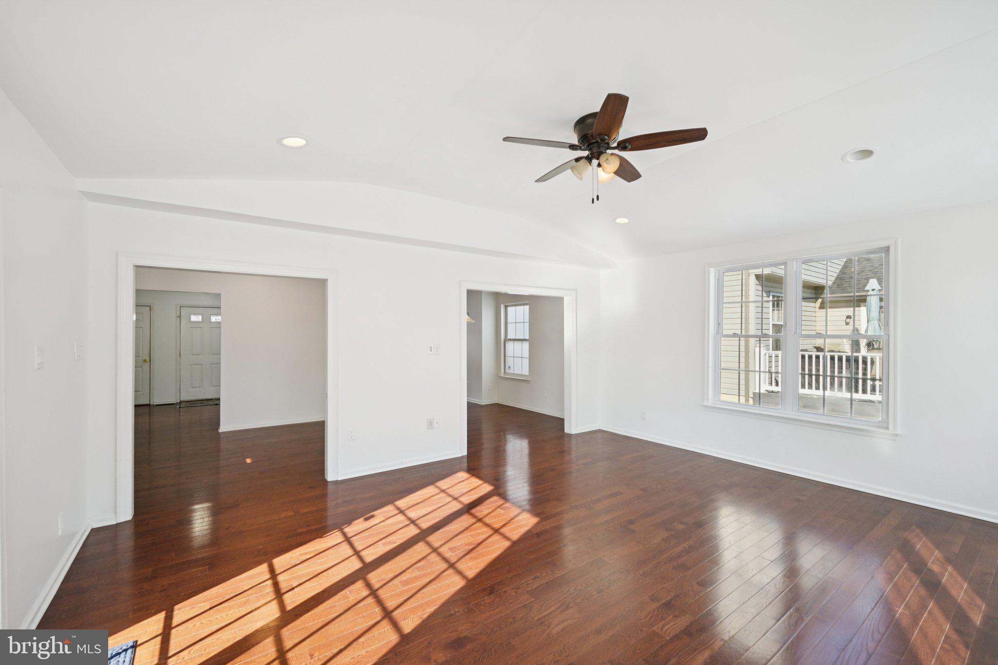 616 Stewart Road Collegeville, PA 19426 - Photo 18 of 56 a view of livingroom with hardwood floor and a ceiling fan