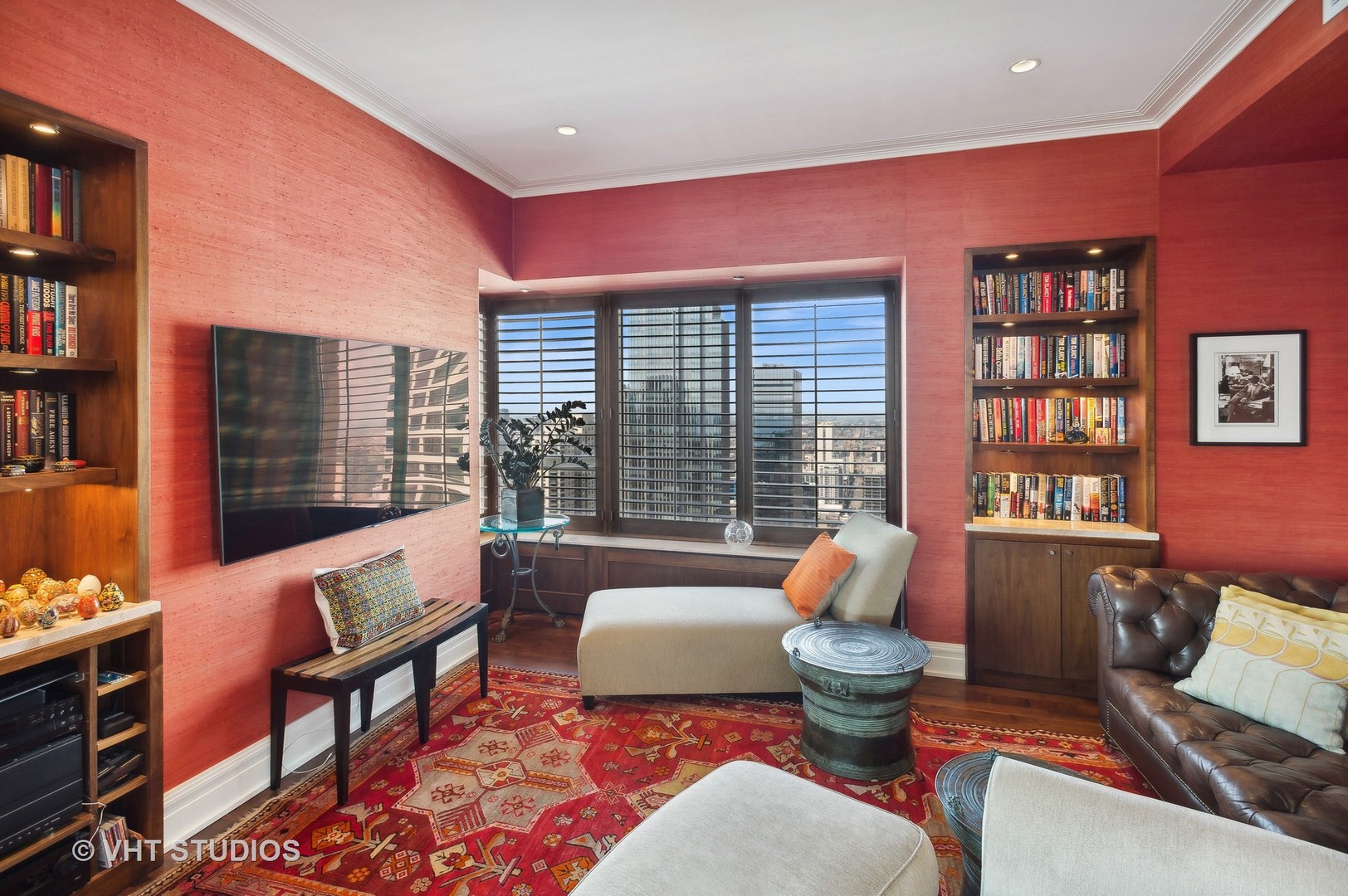 800 North Michigan Avenue, Unit 4702 Chicago, IL 60611 - Photo 20 of 31 a living room with furniture and a floor to ceiling window