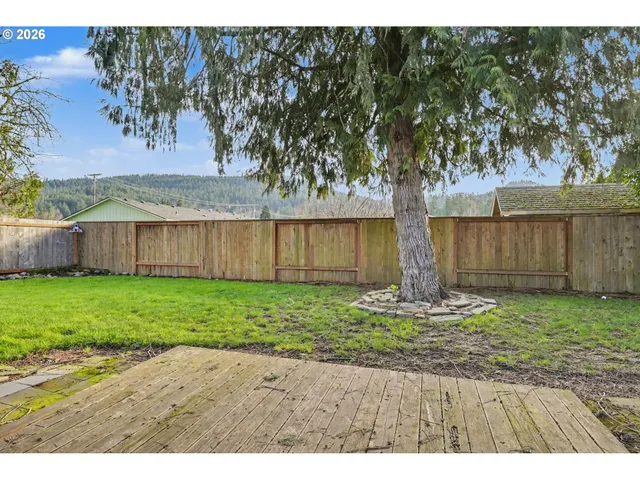 a view of a house with a backyard