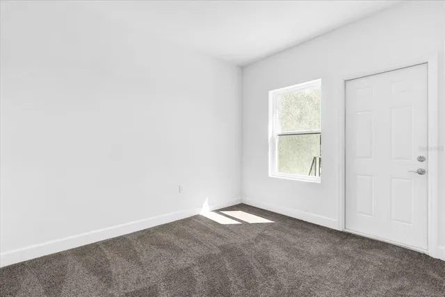 an empty room with a window