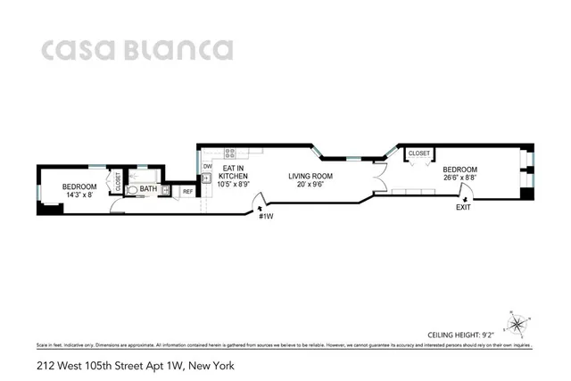 $510,000 | 212 West 105th Street, Unit 1W | Upper West Side