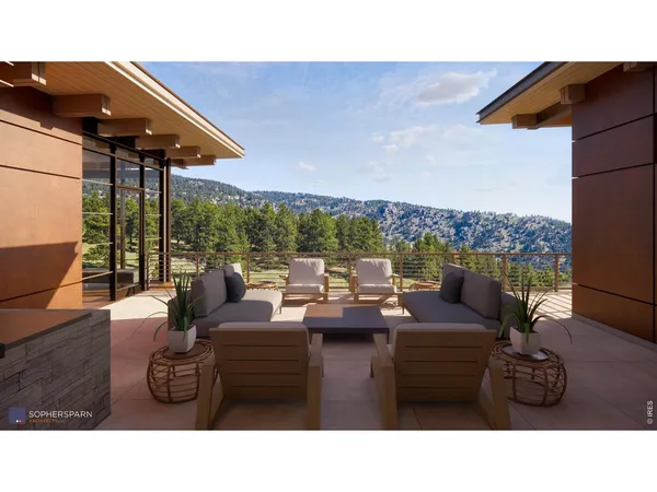 a view of a bunch of trees in a field