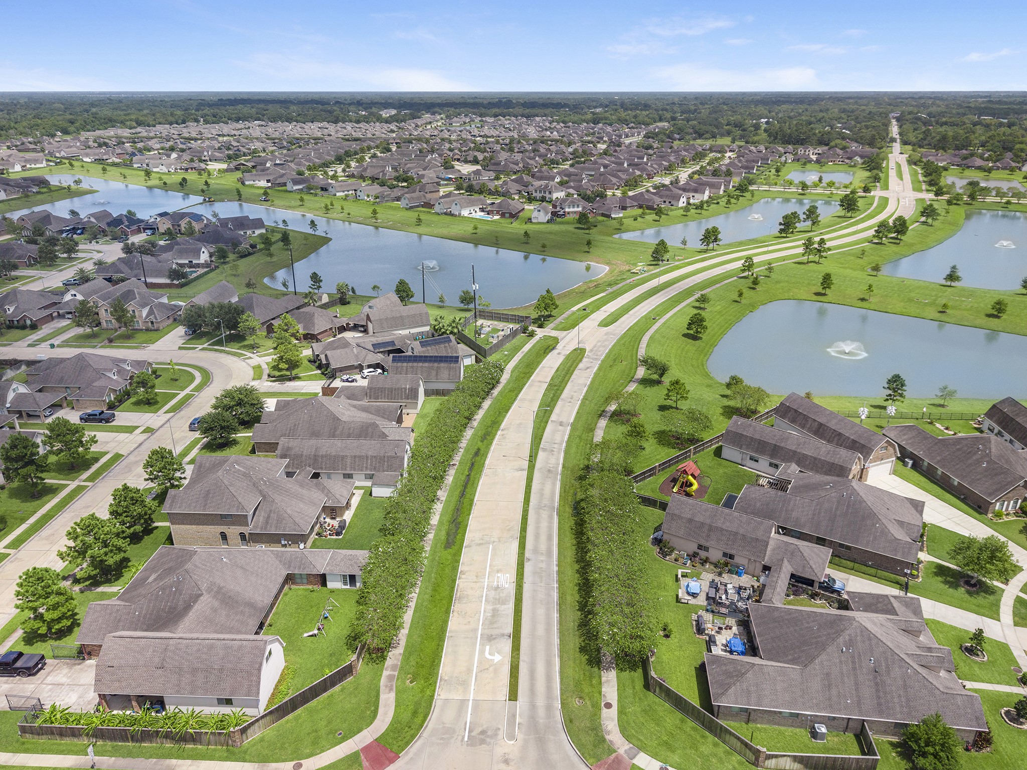 6606 Granbury Road Manvel, TX 77578 - Photo 47 of 48 Aerial view of the neighborhood. So close to highway 6 and 288.