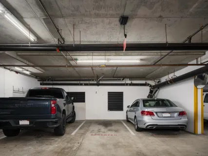 a view of a garage