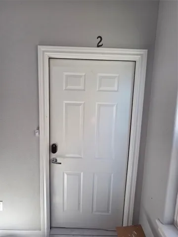 a view of front door