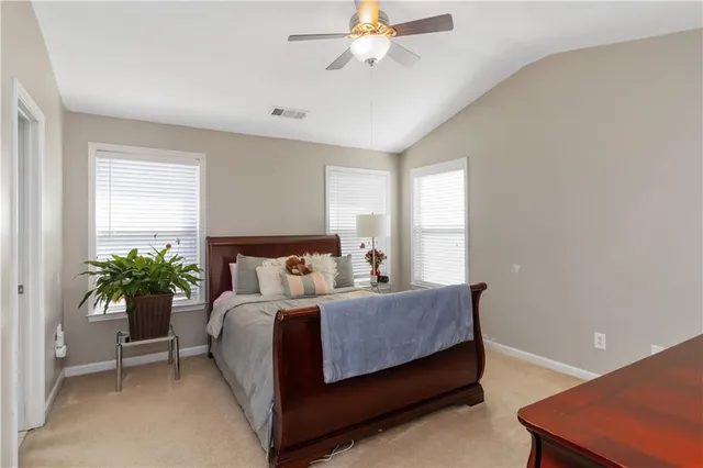 a living room with furniture potted plant and a window