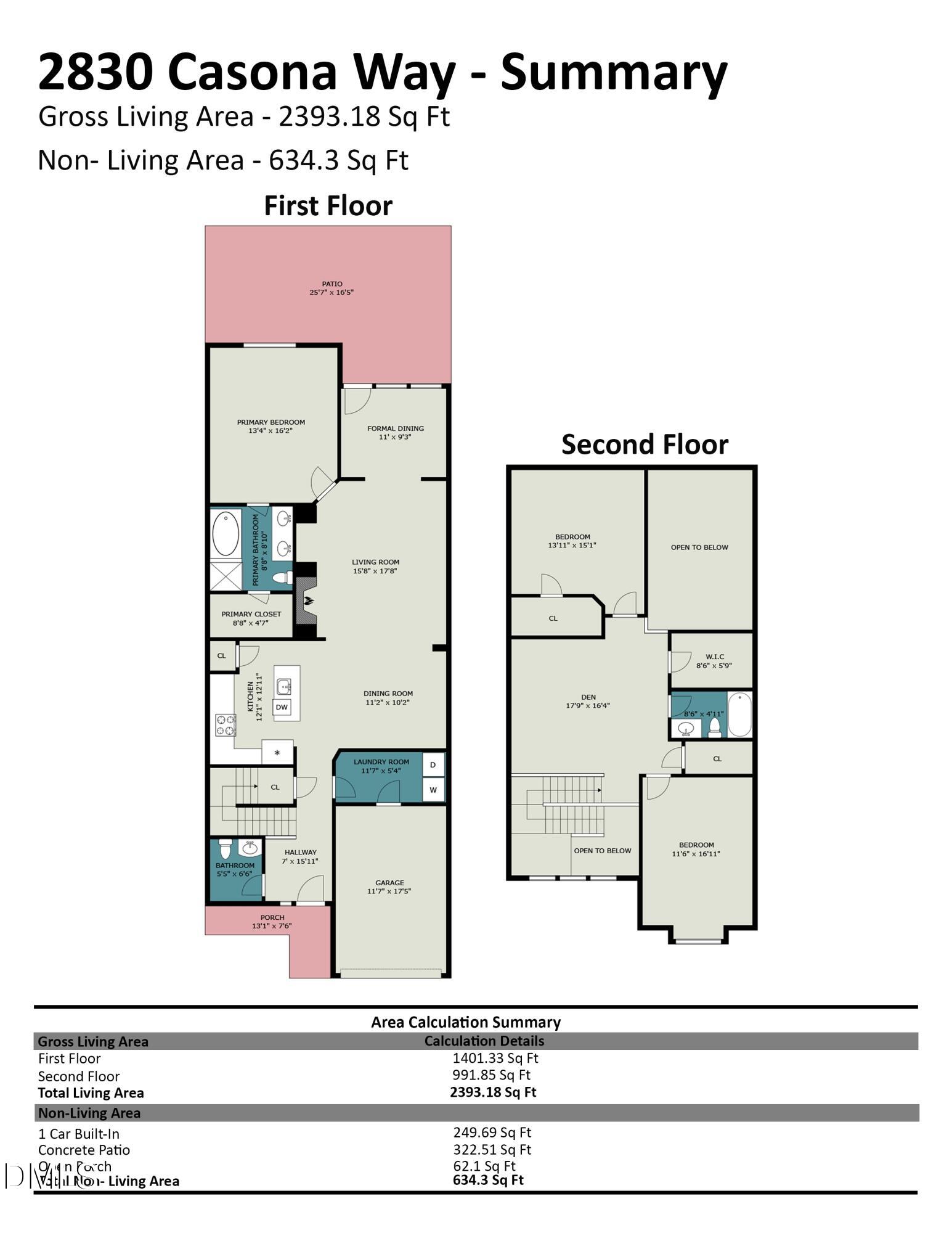 2830 Casona Way Raleigh, NC 27616 - Photo 30 of 30 floorplan2830_Casona_Way_-_Summary
