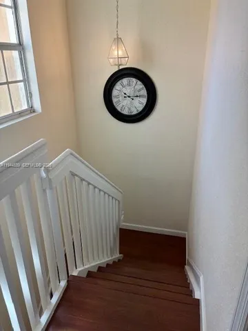 a view of a hallway with entryway