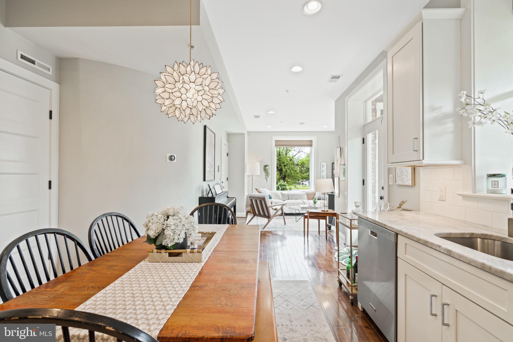 1249 Kenyon Street Northwest, Unit 2 Washington, DC 20010 - Photo 7 of 22 Bright and airy dining space with modern charm.