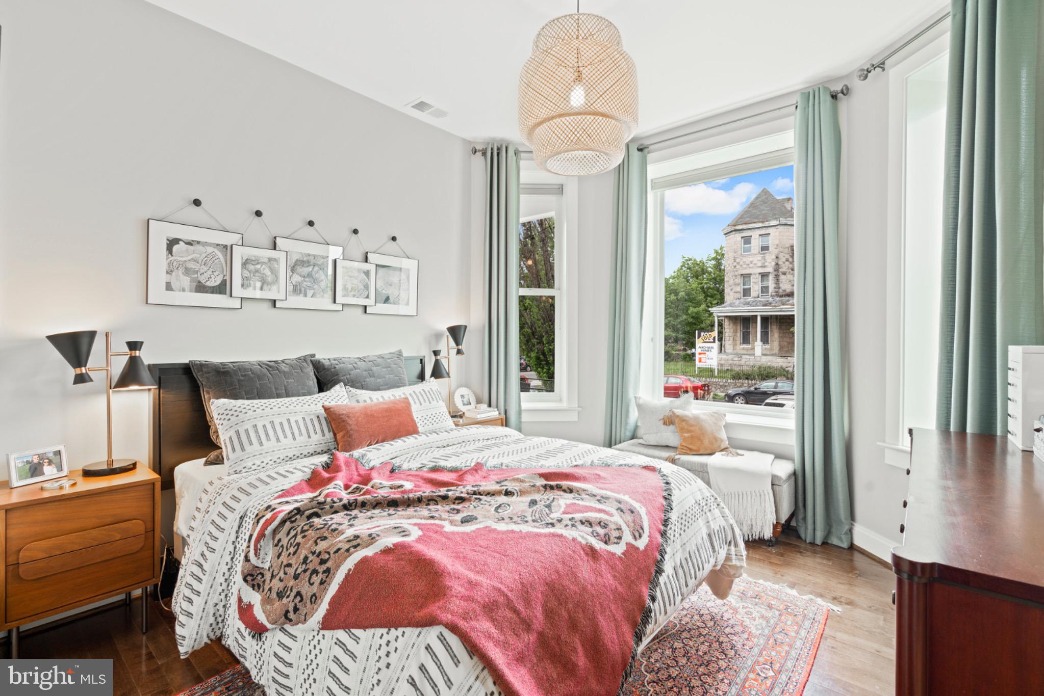 1249 Kenyon Street Northwest, Unit 2 Washington, DC 20010 - Photo 9 of 22 Bright and inviting bedroom with scenic views.