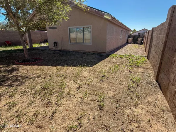 a backyard of a house