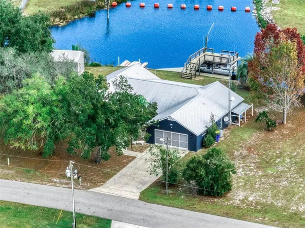 a aerial view of a house