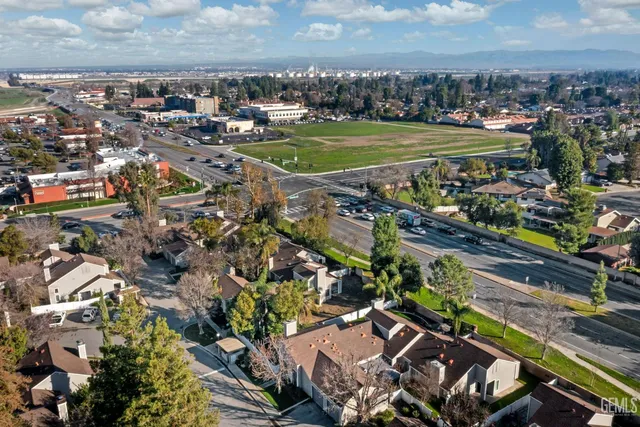 an aerial view of a city with lots of residential buildings