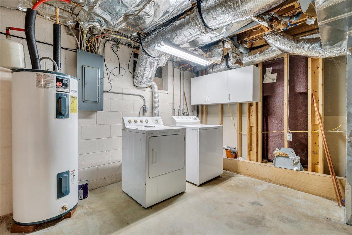 570 Scuffling Hill Road Rocky Mount, VA 24151 - Photo 29 of 35 a utility room with dryer and washer