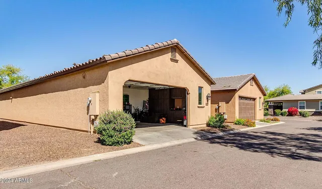 a view of a house with a outdoor space