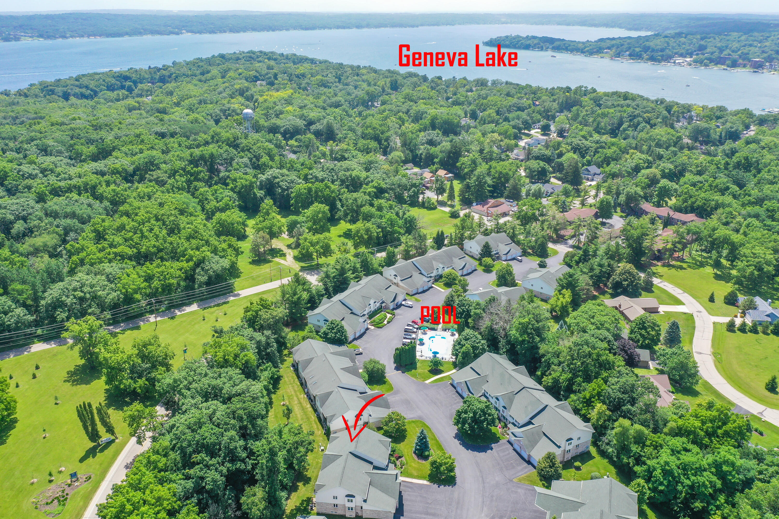 91 Potawatomi Road, Unit J4 Williams Bay, WI 53191 - Photo 25 of 33 Aerial View