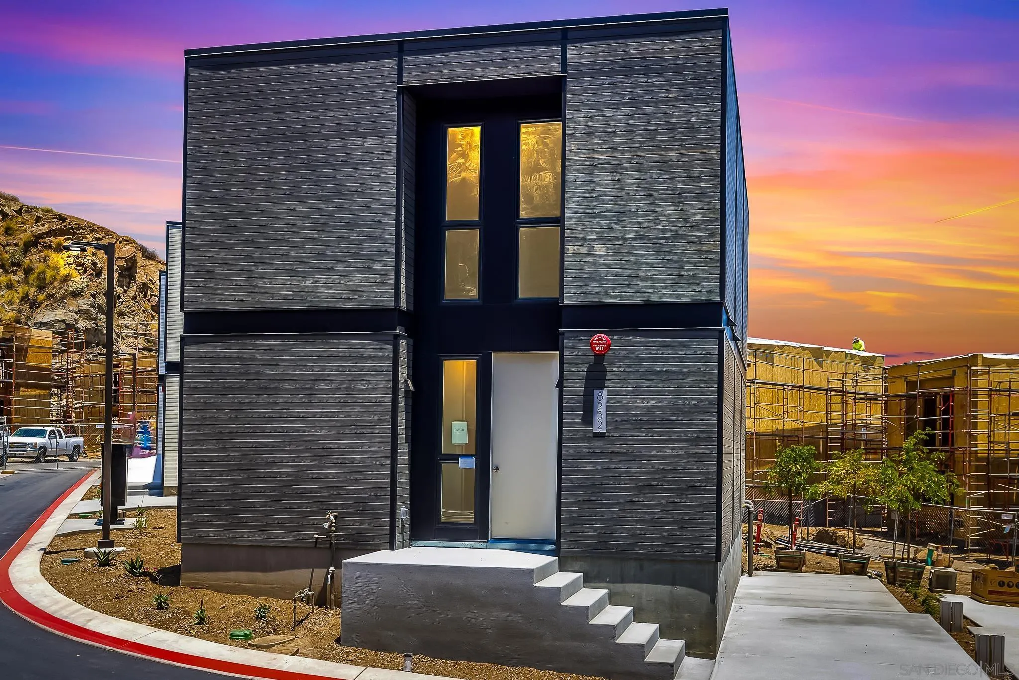 a view of a door of the house