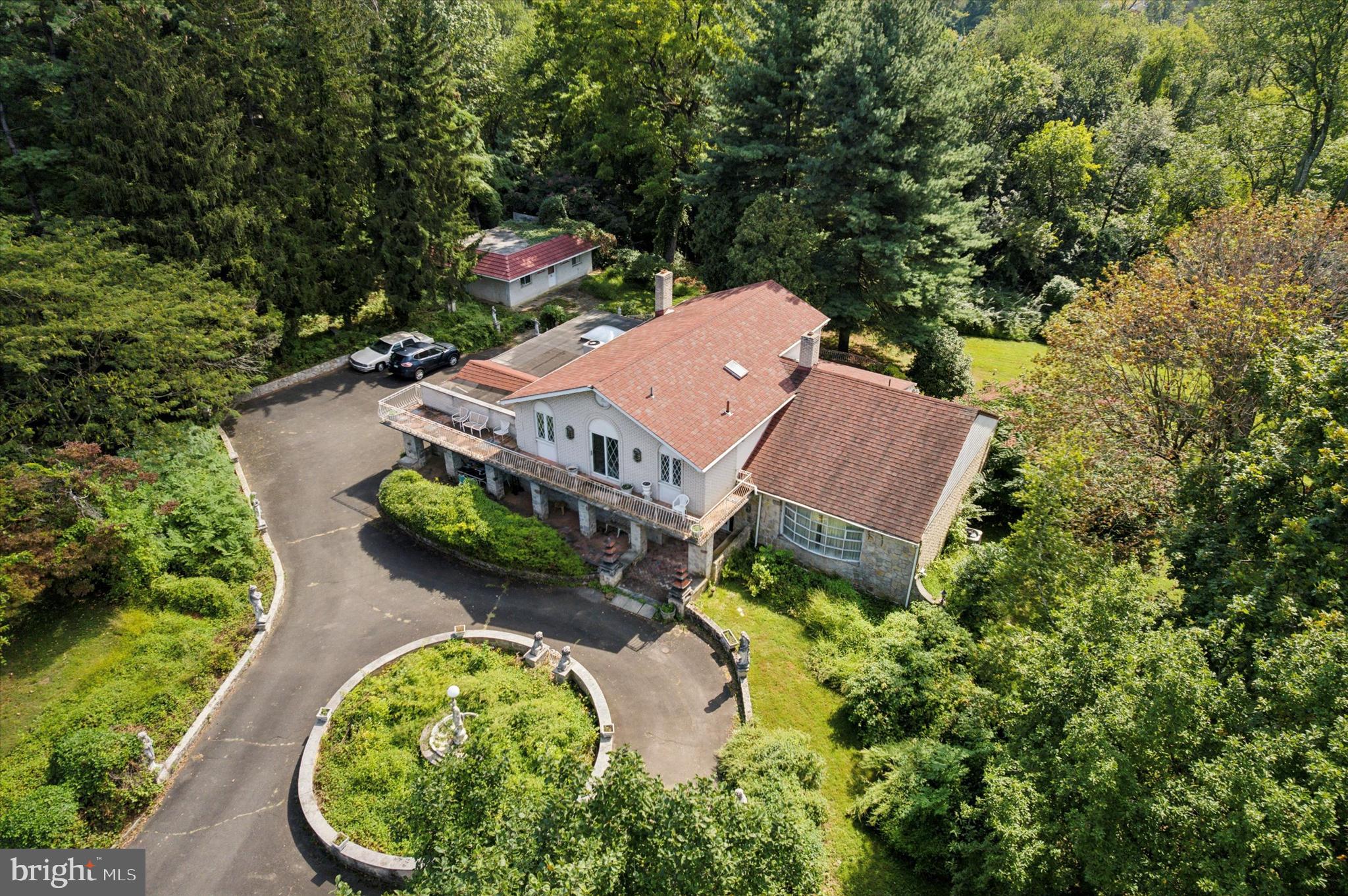 341 Cedar Road Elkins Park, PA 19027 - Photo 40 of 59 an aerial view of a house with garden space and street view