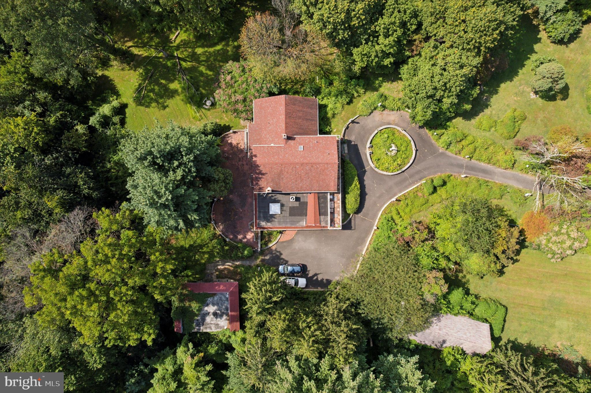 341 Cedar Road Elkins Park, PA 19027 - Photo 46 of 59 an aerial view of a garden with swimming pool