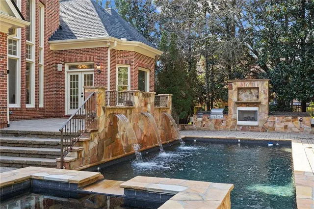 a view of a street with a building in the background