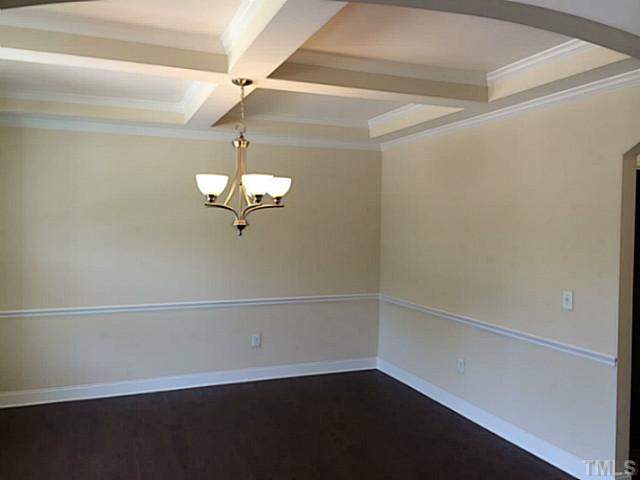 7537 Channery Way, Unit LT39 Raleigh, NC 27616 - Photo 3 of 16 Formal dining room with hardwoods and coffered ceiling.
