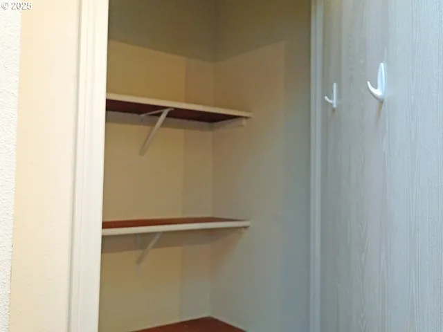 a close view of closet