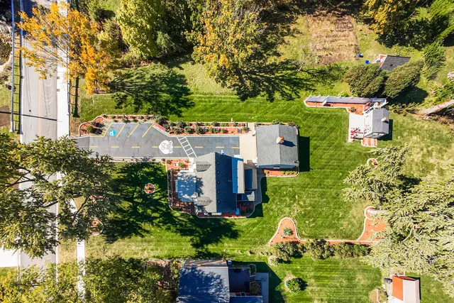 a view of a house with a patio