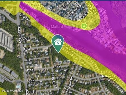 a view of a tennis ground with a large tree