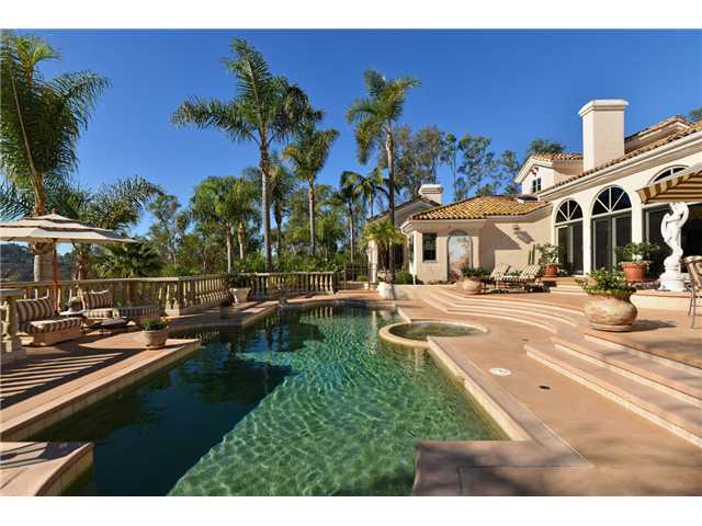 15906 Via Pato Rancho Santa Fe, CA 92067 - Photo 1 of 13 pool with palm trees and views