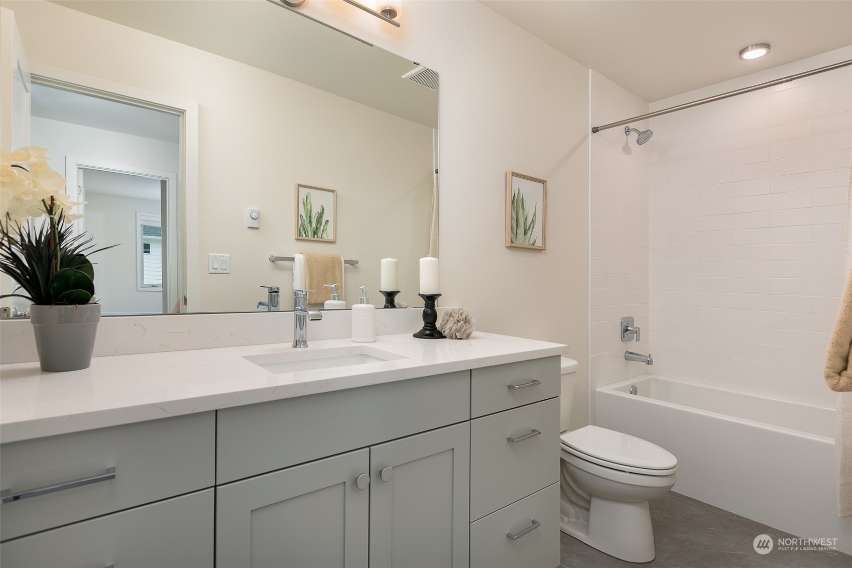 122 171st Place Southwest, Unit A Bothell, WA 98012 - Photo 17 of 26 a bathroom with a sink toilet and shower