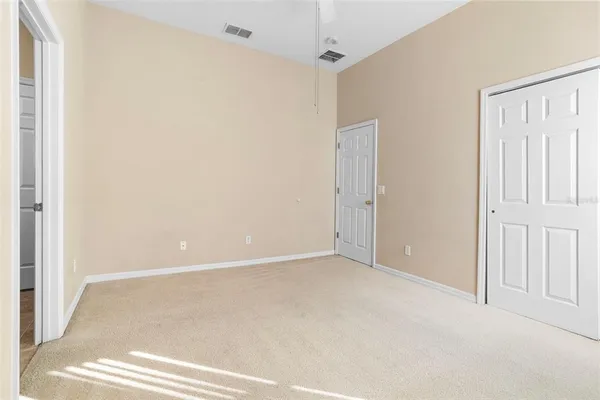 an empty room with a window