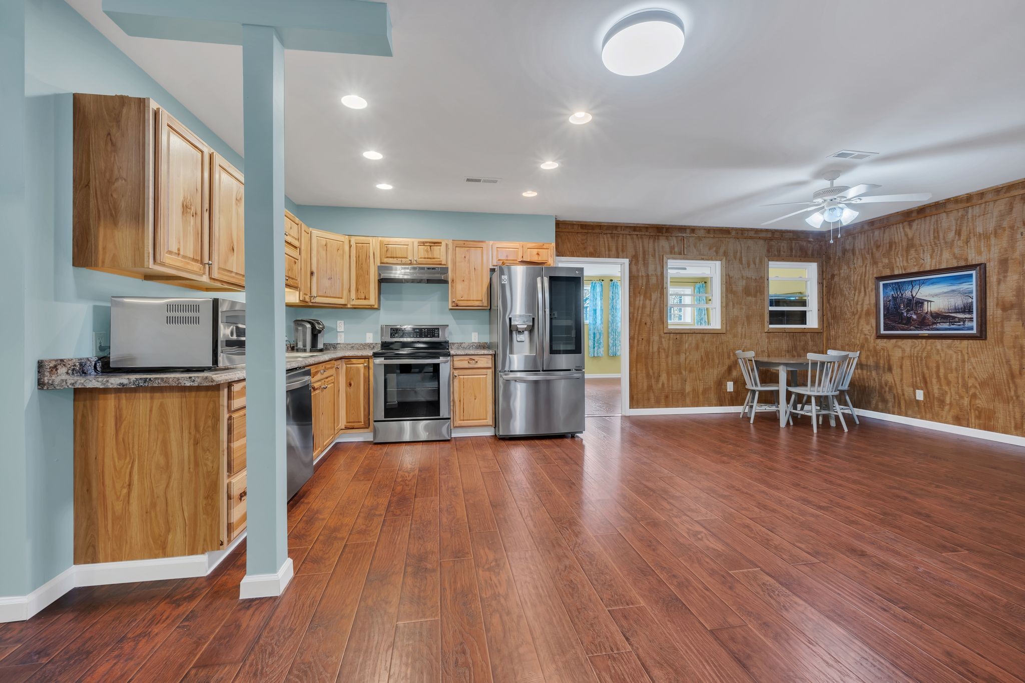 1265 Johnny Hall Road Burns, TN 37029 - Photo 54 of 89 Fully equipped basement living quarters with a kitchen featuring hickory cabinets and SS appliances.