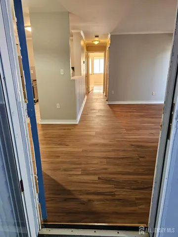a view of hallway with stairs