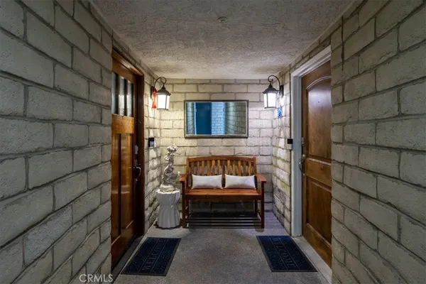 a view of elevator with hallway