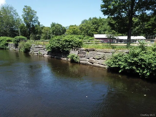 a view of a lake with houses