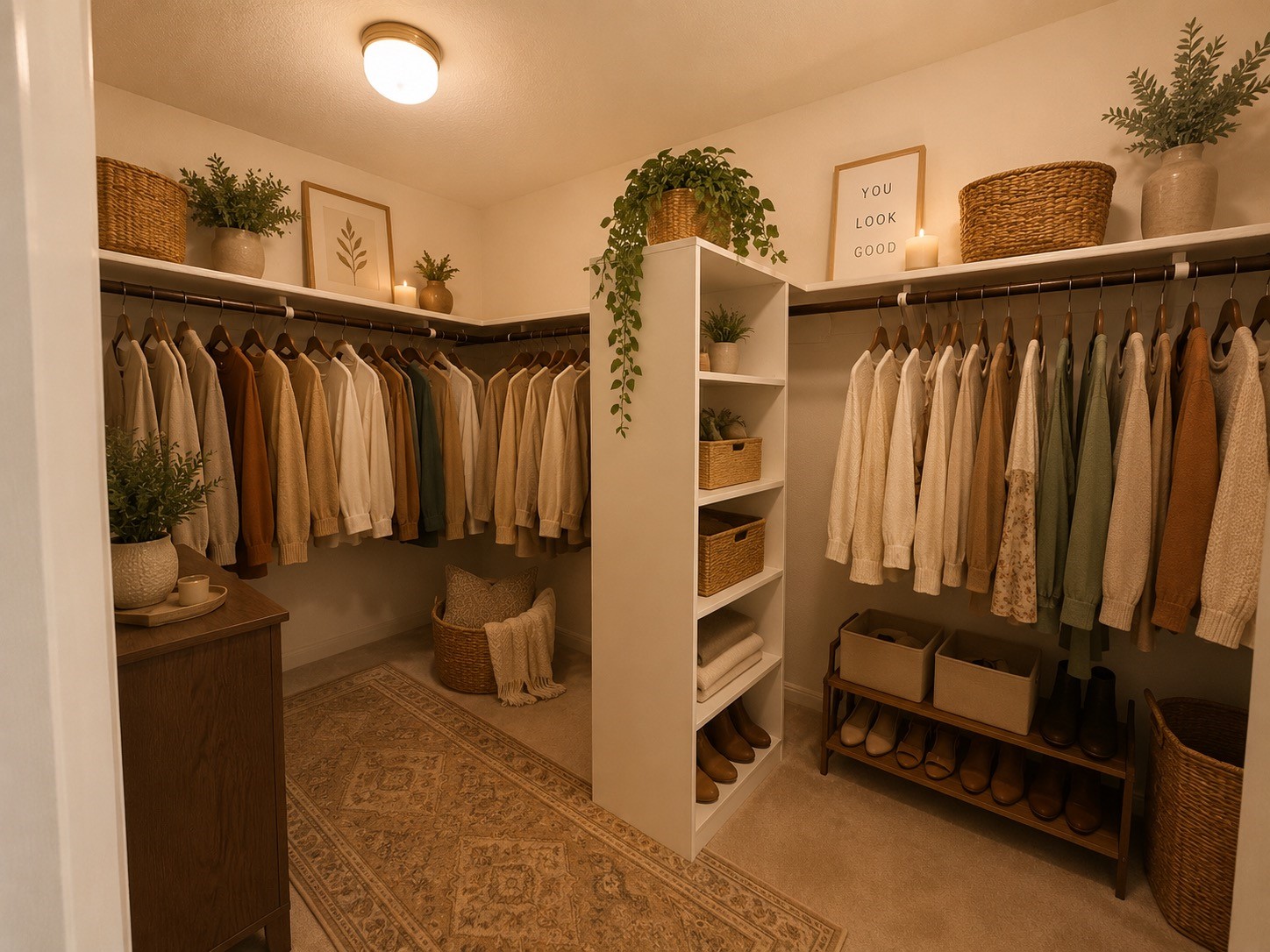 5410 Peppermint Lane Baytown, TX 77521 - Photo 13 of 22 Virtually staged to showcase the closet's storage potential and illustrate how the space can be transformed into a beautifully organized dressing area.