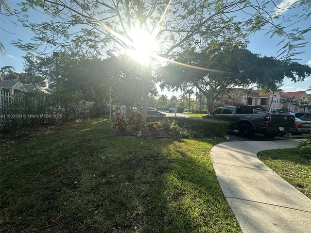 a view of outdoor space with garden