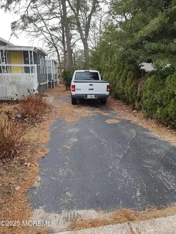 a car parked in front of a house