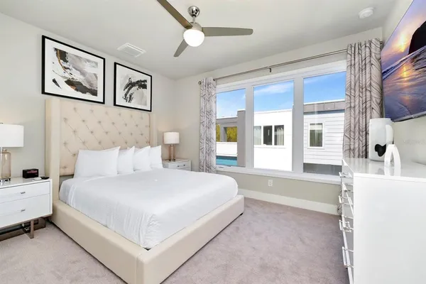 a bathroom with a double vanity sink and mirror