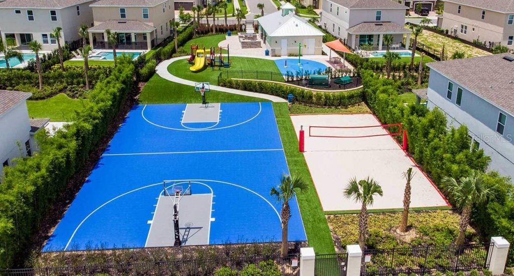7740 Sandy Ridge Drive, Unit 220 Reunion, FL 34747 - Photo 48 of 55 an aerial view of a house with outdoor space and a garden